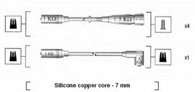 MAGNETI MARELLI 941055060531 -  Комплект проводов зажигания